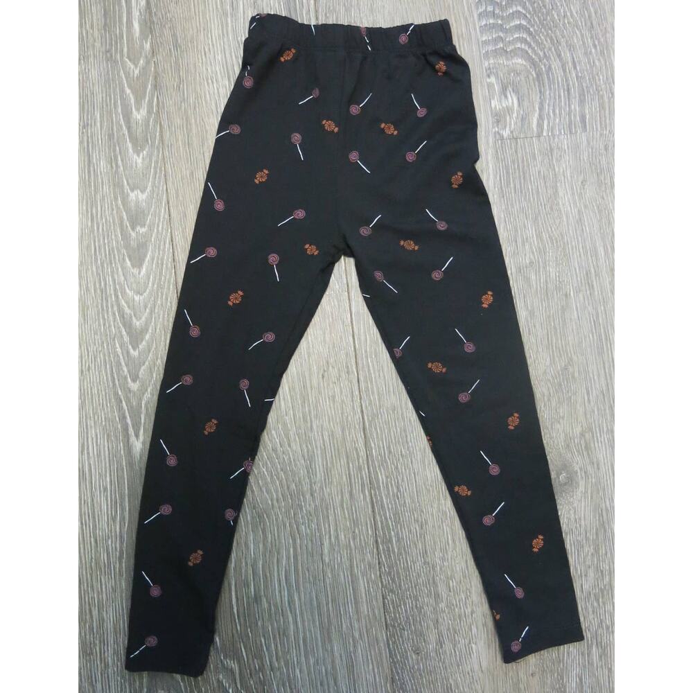 DISNEY STAR WARS Baby Yoda Leggings Size 4T Toddler Girl  Candy Black Halloween